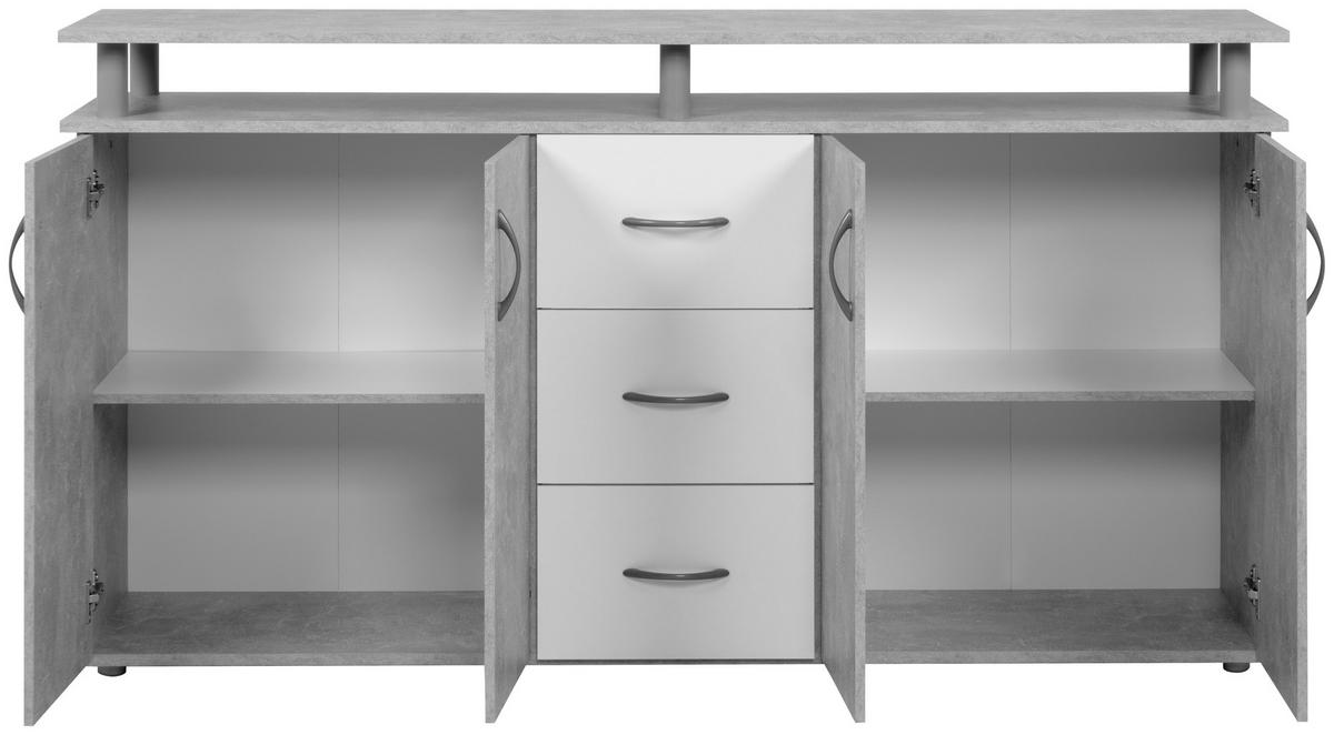 Megakommode Nevada Beton Optik B/H/T: ca. 155x84x35 cm Nevada - Beton (155,00/84,00/35,00cm)