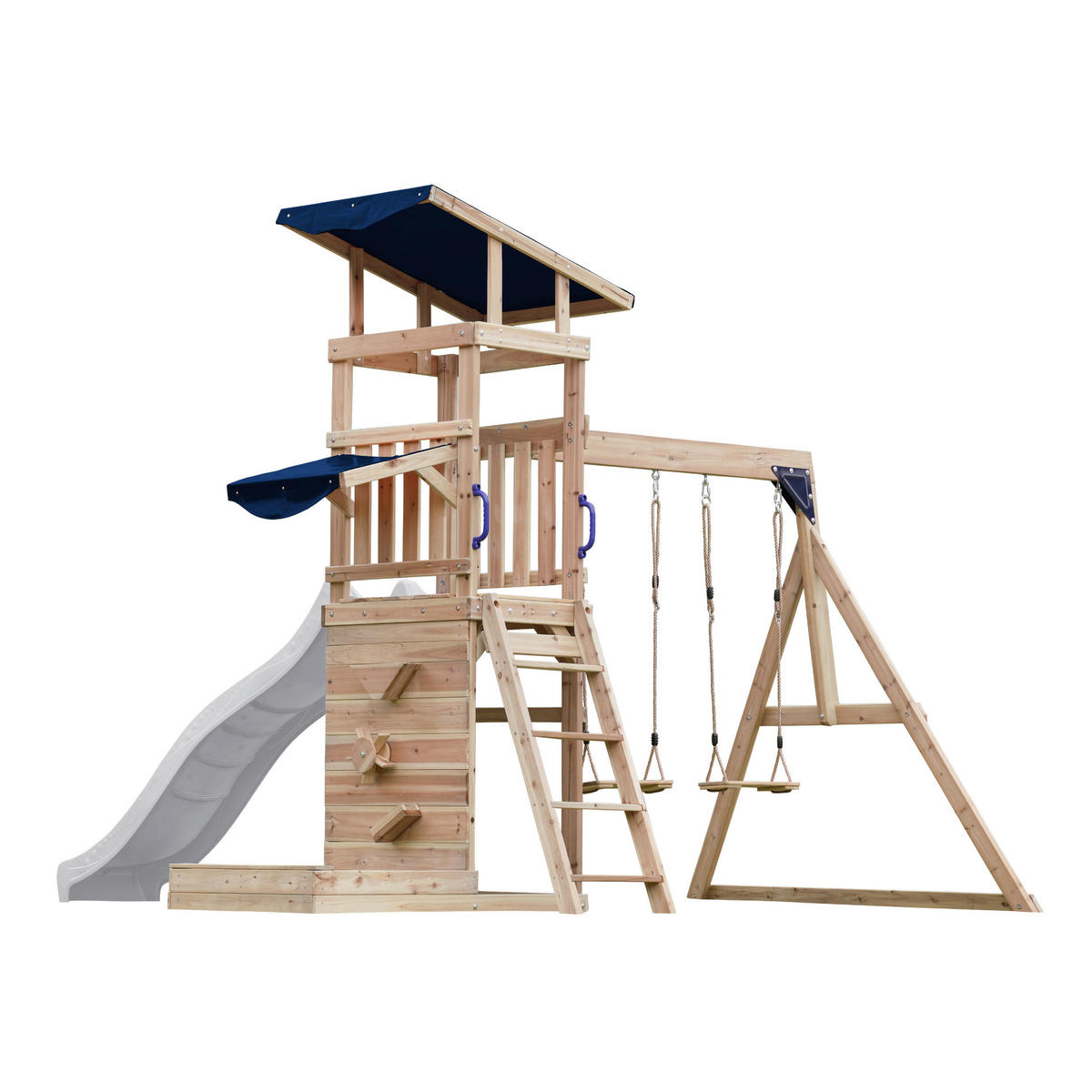 AXI Spielturm Malik weiß B/H/L: ca. 345x270x336 cm Malik - braun/weiß (336,00/345,00/270,00cm) - AXI
