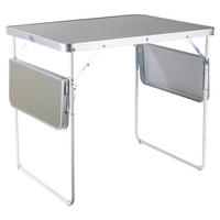 Campingtisch Campingtisch_mit_seitlichen_Ablagen - weiß/silber