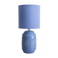 Näve Leuchten Keramik Tischleuchte NV3188392 hellblau Keramik Metall Stoff B/H/T: ca. 14x30x14 cm E14 1 Brennstellen Erida - hellblau (14,00/30,00/14,00cm) - Näve Leuchten