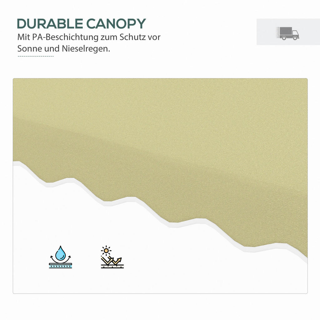 Thumbnail - Outsunny Sonnenschirm beige Polyester B/H/L: ca. 243x251x243 cm