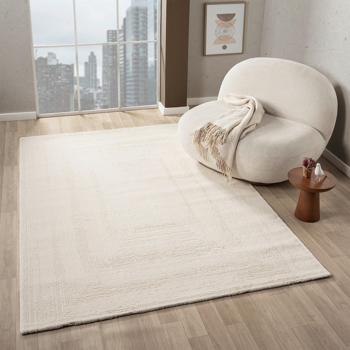 Webteppich Costa creme B/L: ca. 80x150 cm Costa - creme (80,00/150,00cm)