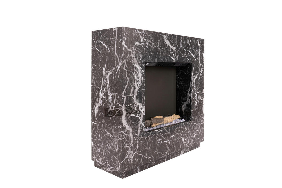 BHP Elektrischer-Kamin Hermelina BG00752-4M schwarz MDF B/H/T: ca. 80x76x26 cm ca. 1500 W Elektrokamin BG00752-4M - schwarz (80,00/76,00/26,00cm) - BHP