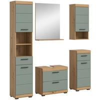 Badezimmer-Set Scout Eiche Artisan Nachbildung salbei Nachbildung B/H/T: ca. 164x191x37 cm Scout - Eiche/salbei (164,00/191,00/37,00cm) - xonox.home