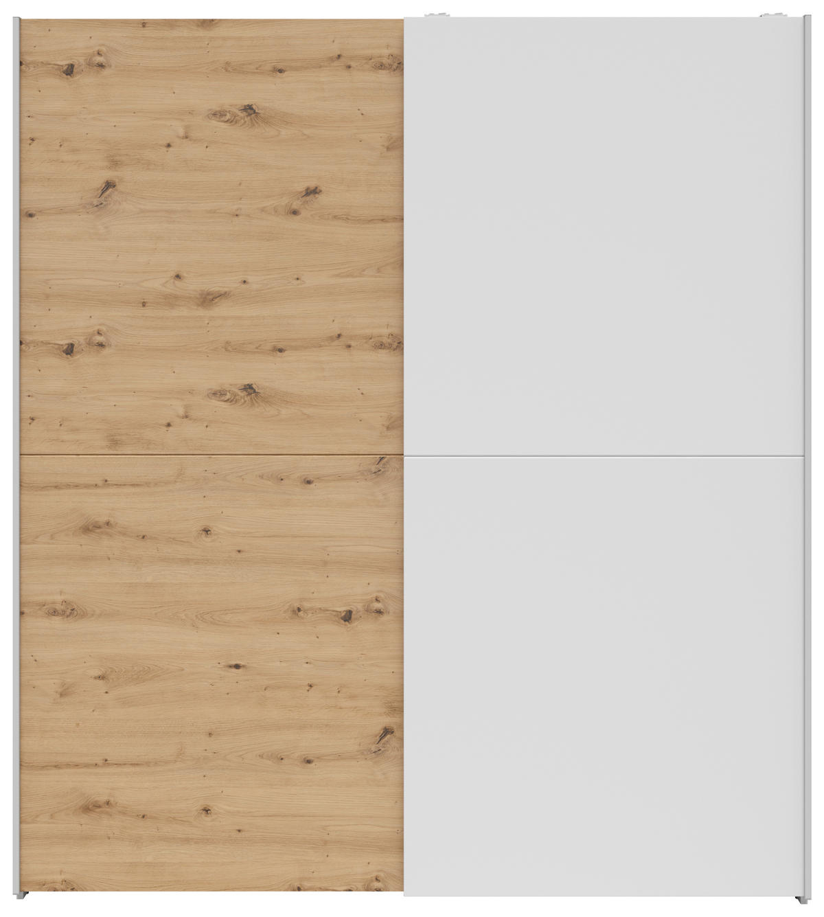 Schwebetürenschrank Time weiß Eiche Artisan Nachbildung B/H/T: ca. 170,3x190,5x59 cm Time - Eiche/weiß (170,30/190,50/59,00cm)