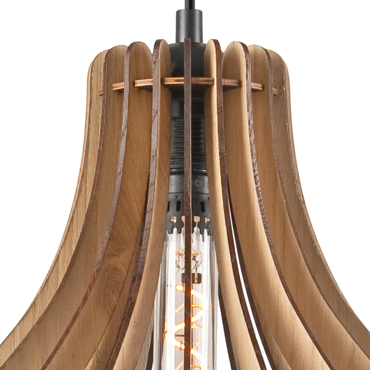 Lamkur Pendelleuchte TUCCI 50119 Eiche Eiche H/L: ca. 120x29 cm E27 1 Brennstellen Tucci - Eiche (29,00cm) - Lamkur