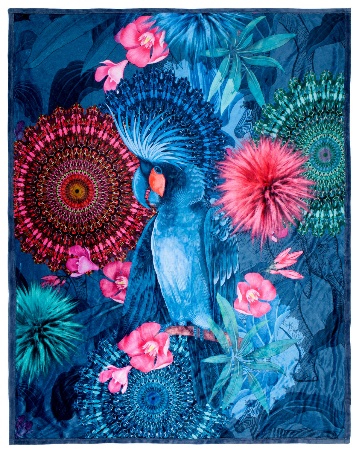 Wohndecke Ofelia Polysamt Ofelia - blau (130,00/160,00cm) - HIP