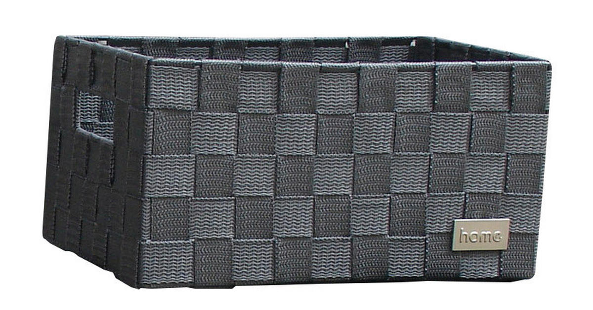 POCOline Aufbewahrungskorb grau Nylon B/H/L: ca. 14x18x28 cm Korb_Nina_S grau - grau (28,00/14,00/18,00cm) - POCOline