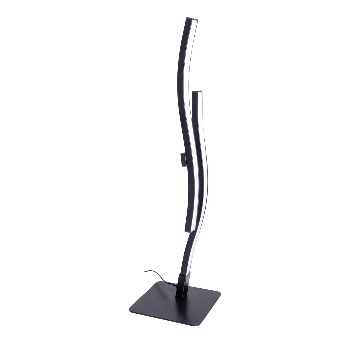 Näve Leuchten Tischleuchte 3188722 schwarz Kunststoff Metall B/H/T: ca. 12x44x12 cm null 2 Brennstellen Onda - schwarz (12,00/44,00/12,00cm) - Näve Leuchten