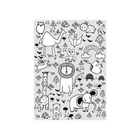 Komar Poster Scribble Park Tiere B/L: ca. 50x70 cm Scribble Park - (50,00/70,00cm) - Komar