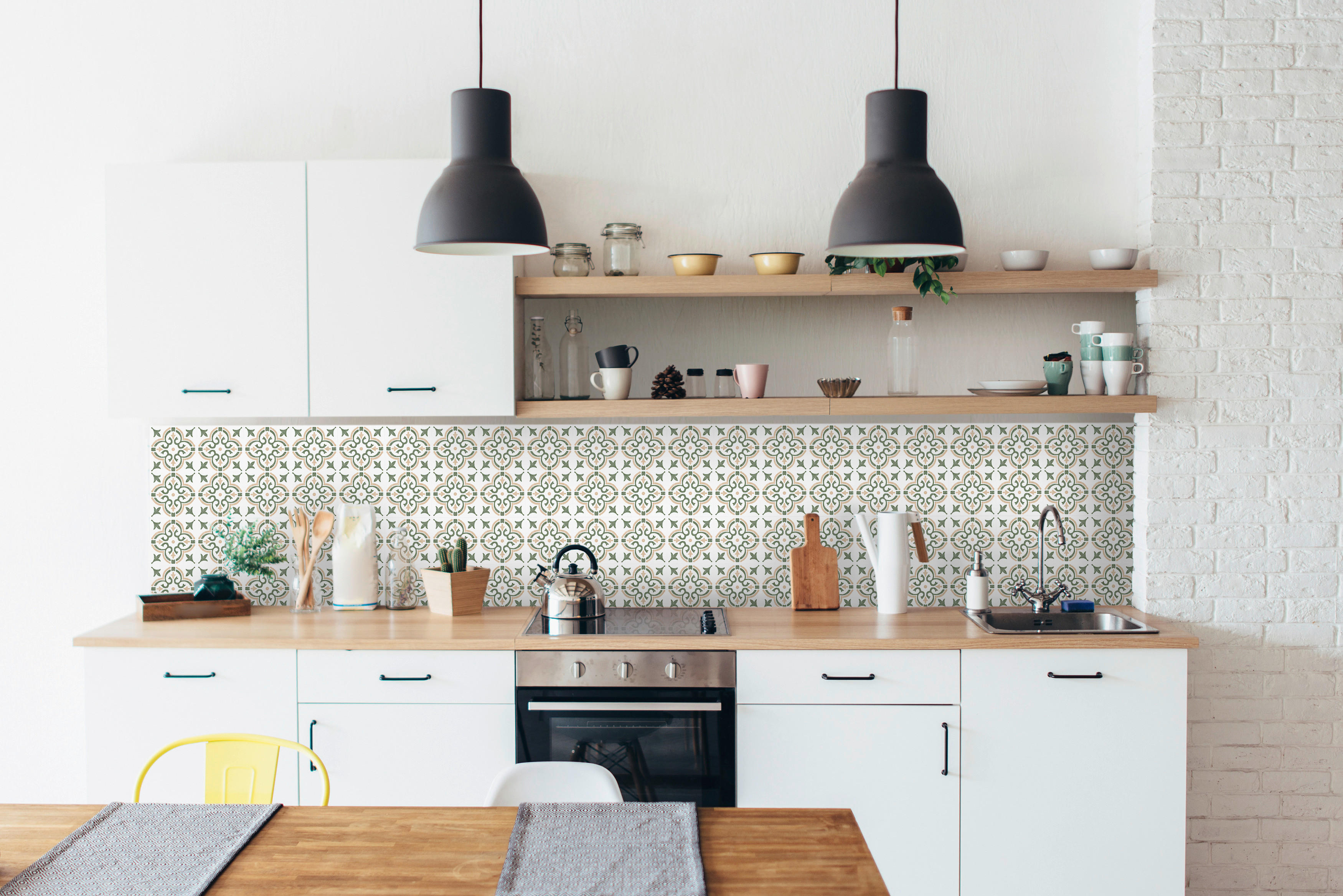 Thumbnail - d-c-fix Wandfliese selbstklebend olive B/L: ca. 15,25x15,25 cm