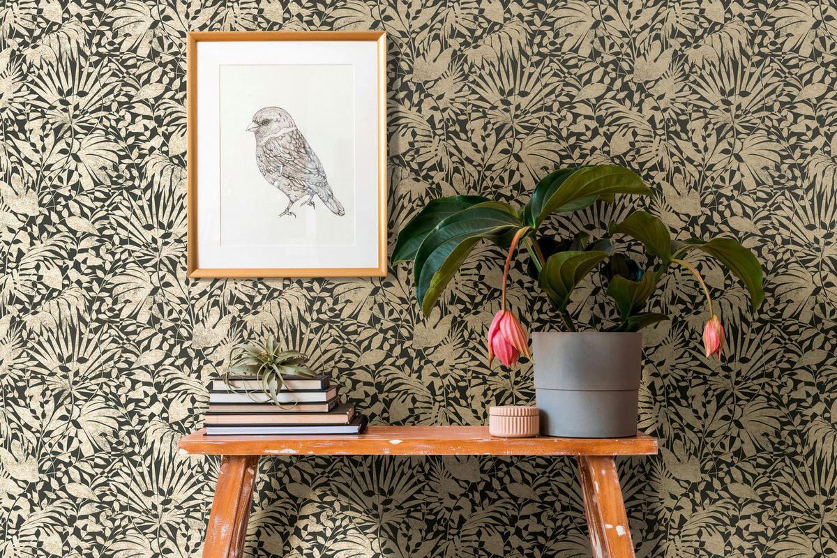 A.S.Création Vliestapete schwarz gold B/H/D: ca. 53x1005x8,5 cm Vliestapete - gold/schwarz (8,50/1005,00cm) - A.S.Creation