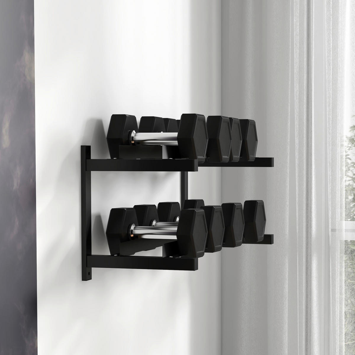 SPORTNOW Hantelständer schwarz Edelstahl B/H/L: ca. 40x98x35 cm Hantelständer - schwarz (35,00/40,00/98,00cm) - SPORTNOW