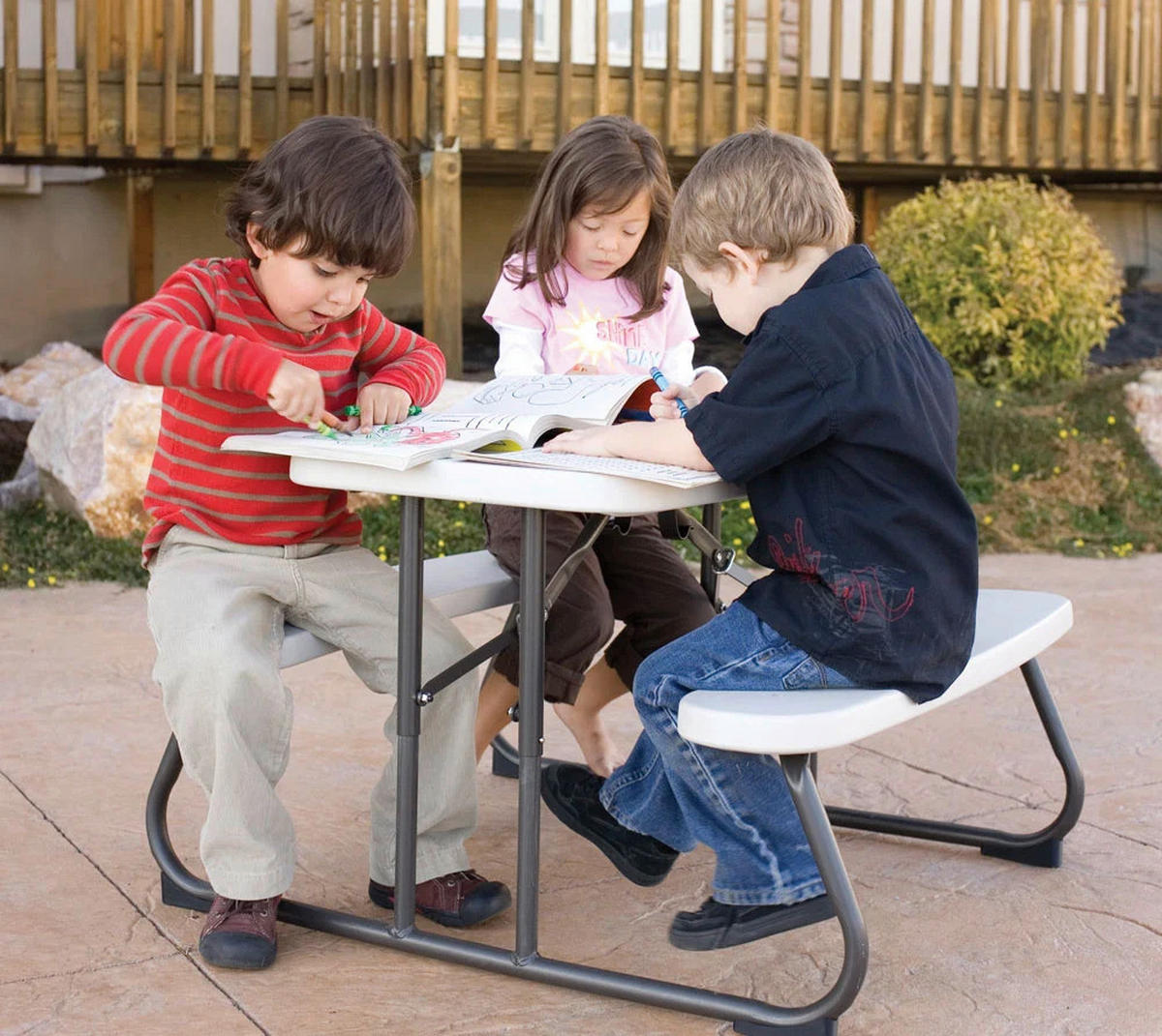 Lifetime Picknickgarnitur Kids Lichtgrau Stahl B/H/L: ca. 90x54x86 cm Kids - Lichtgrau (86,00/90,00/54,00cm) - Lifetime