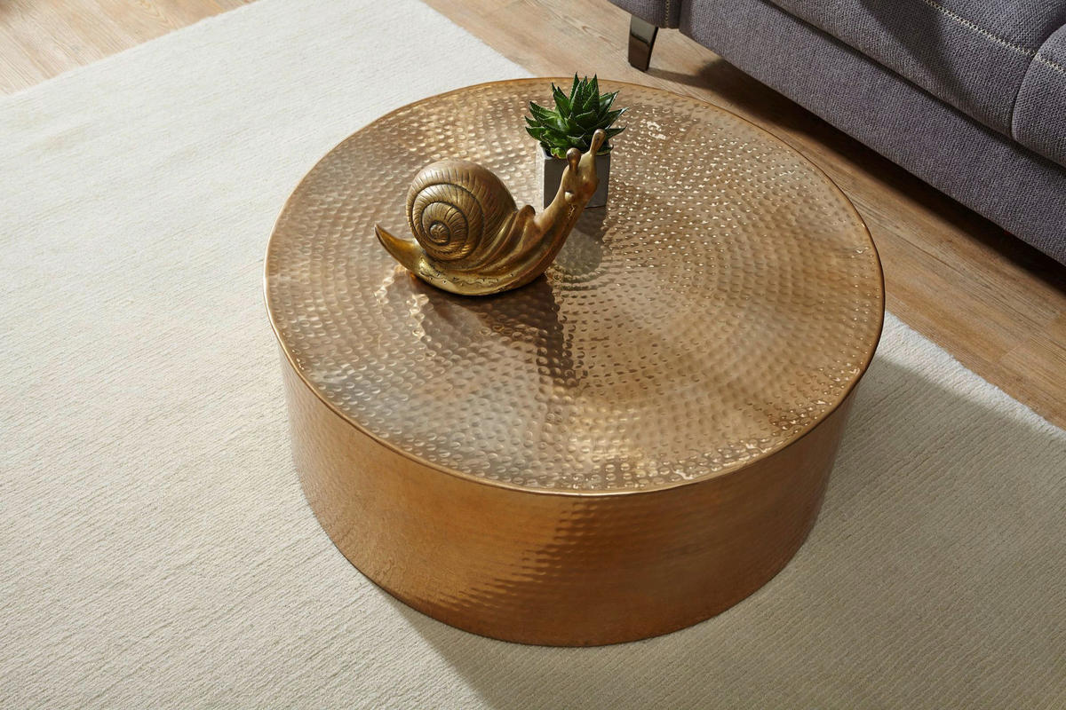Couchtisch gold H: ca. 31 cm Couchtisch - gold (31,00cm) - Wohnling