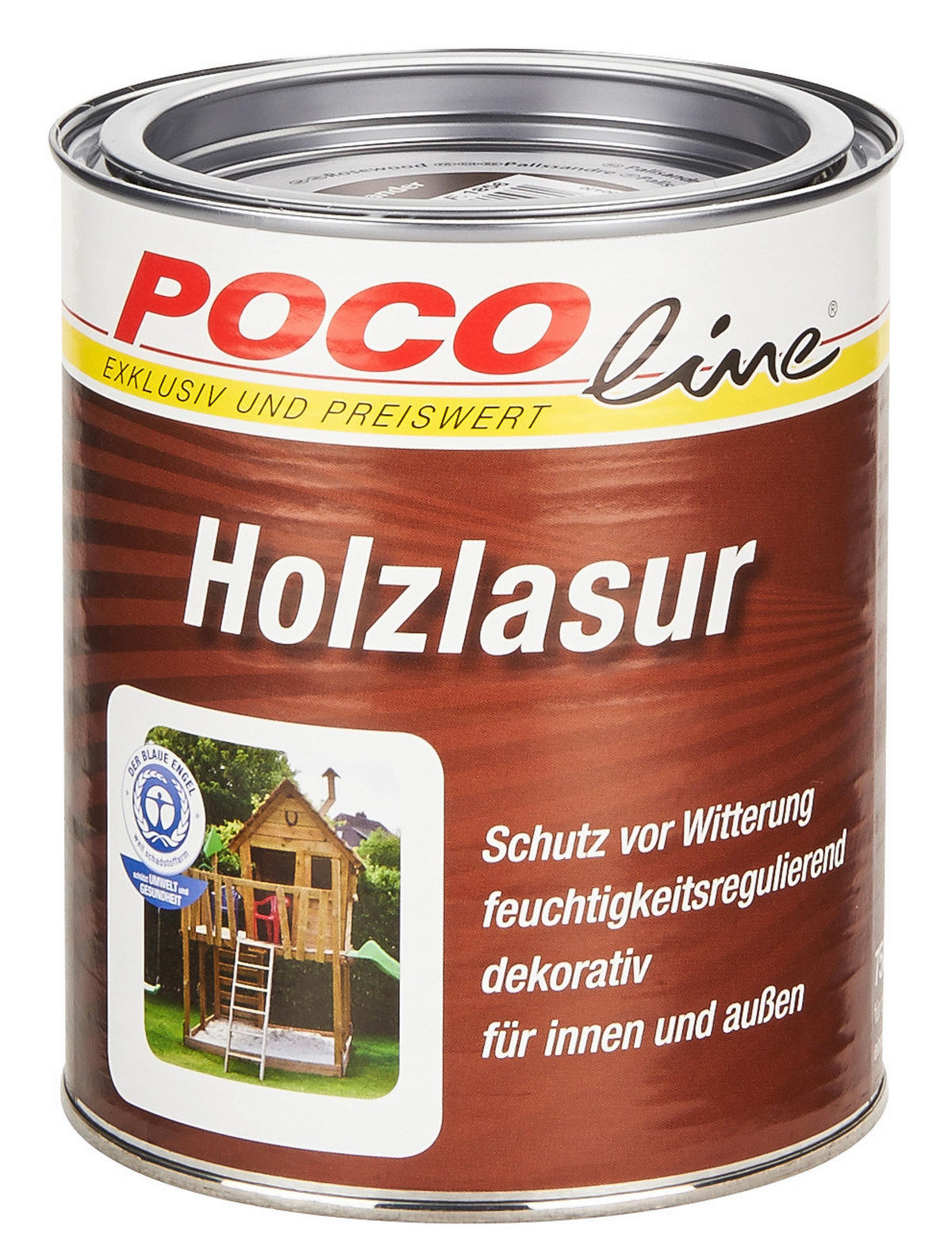 POCOline Acryl Holzlasur palisander seidenglänzend ca. 0,75 l Holzlasur_Acryl 750ml - palisander (750ml) - POCOline