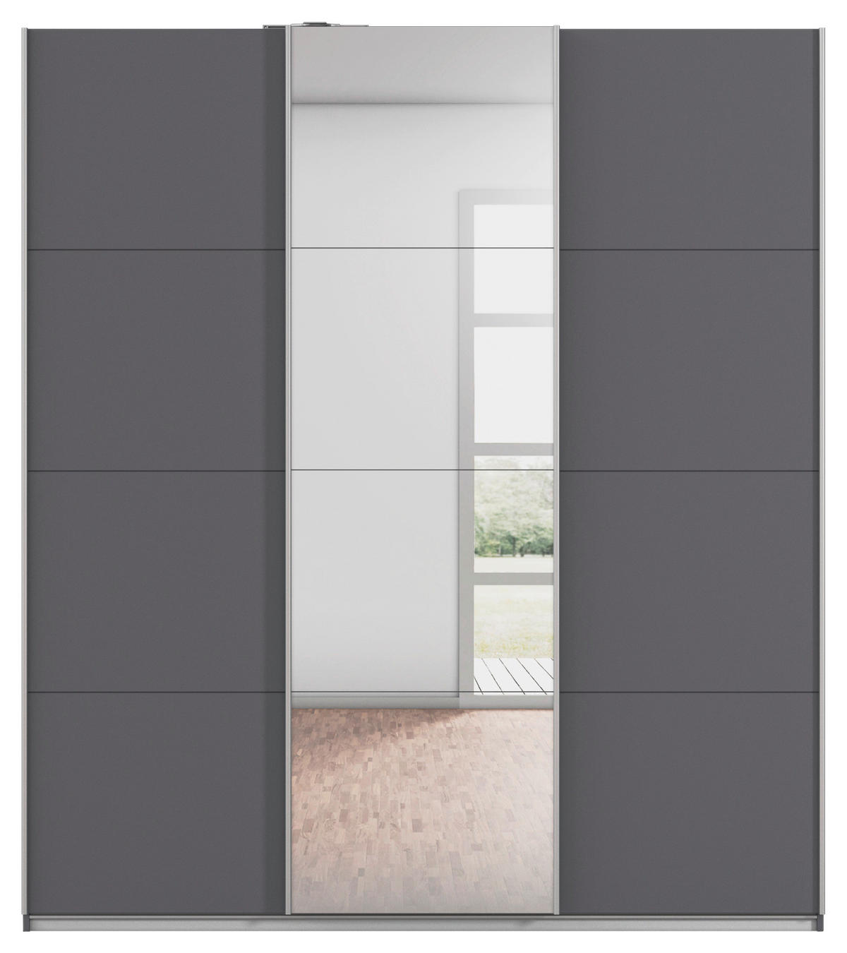 Kleiderschrank Kulmbach grau B/H/T: ca. 203x229x62 cm Kulmbach - Alu/grau (203,00/229,00/62,00cm)