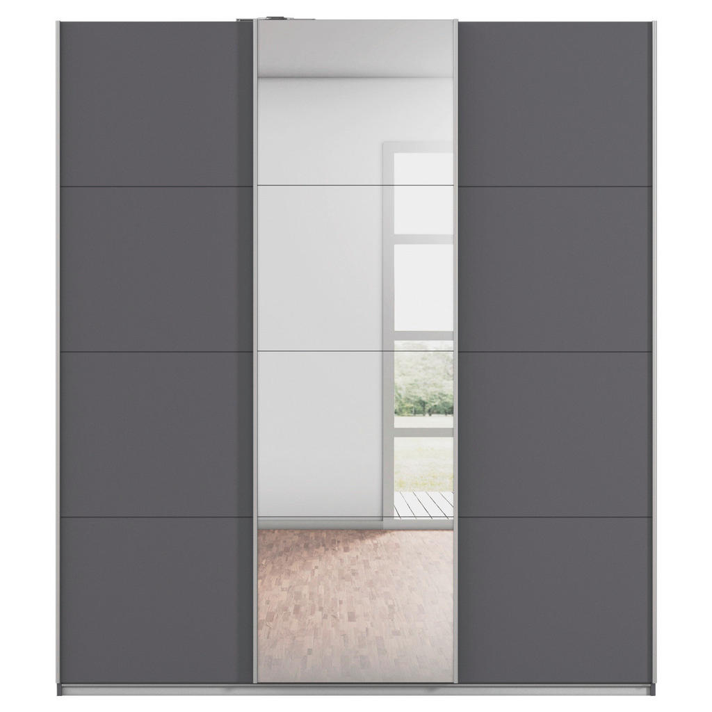 Thumbnail - Kleiderschrank Kulmbach grau B/H/T: ca. 203x229x62 cm