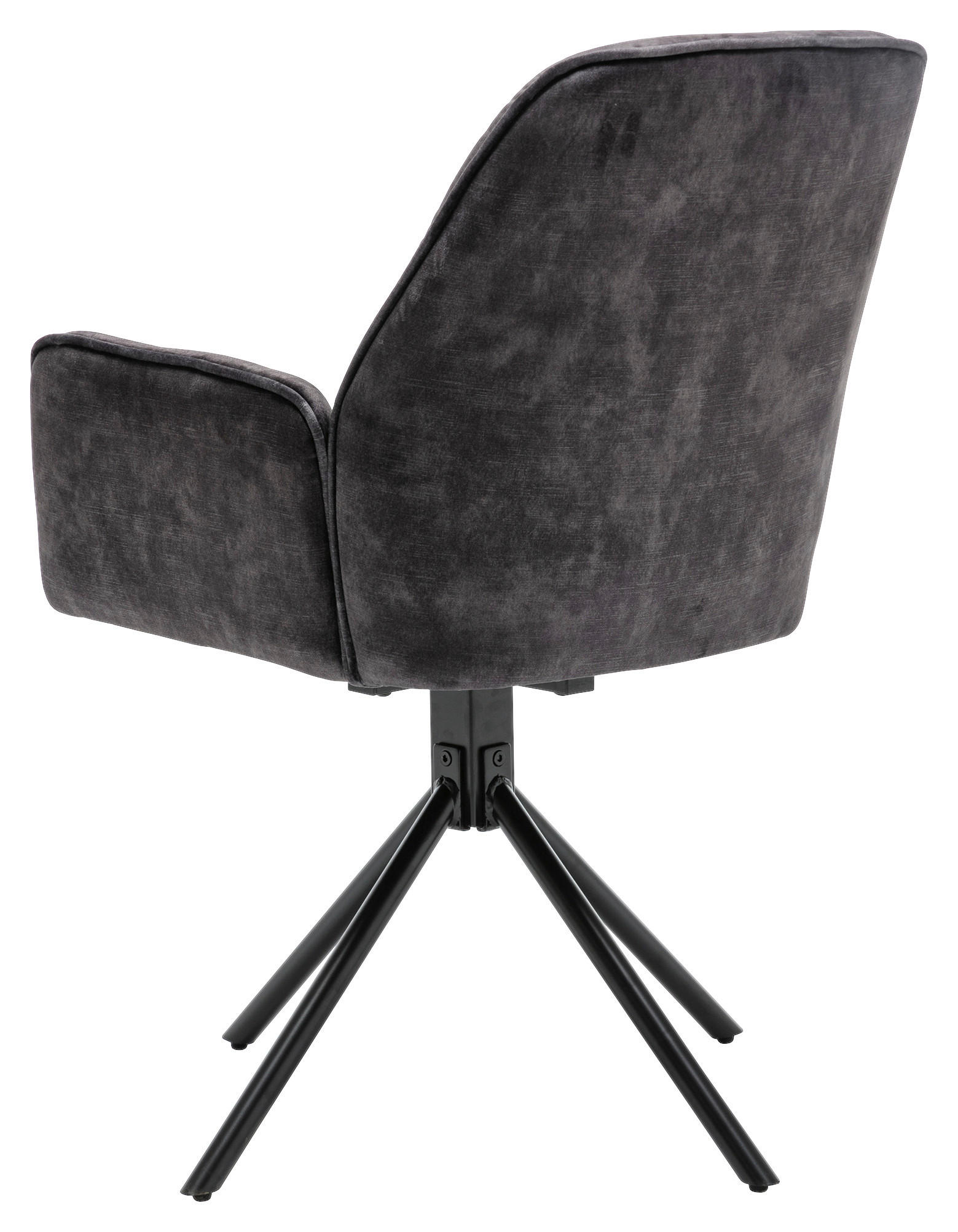 byLIVING Sessel SARINA  2er-Set anthrazit Vintage Samt Metall B/H/T: ca. 59,5x89x62 cm SARINA  2er-Set - anthrazit (59,50/89,00/62,00cm) - byLIVING