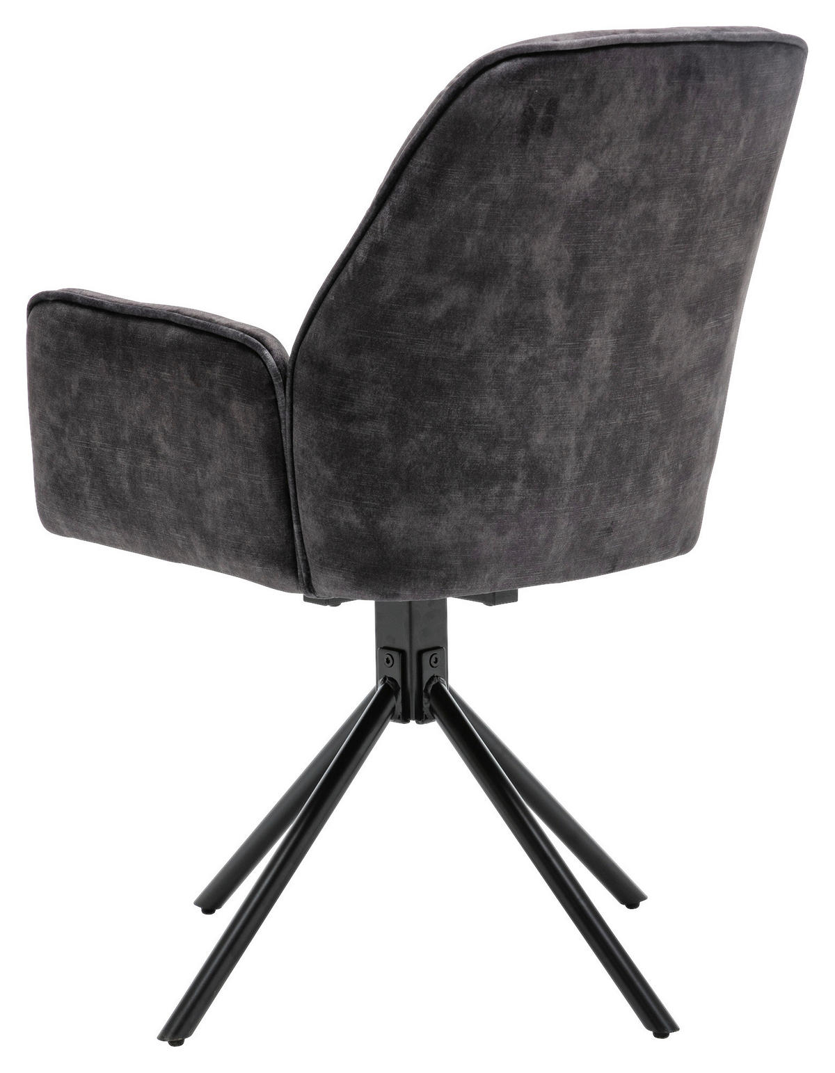 byLIVING Sessel SARINA  2er-Set anthrazit Vintage Samt Metall B/H/T: ca. 59,5x89x62 cm SARINA  2er-Set - anthrazit (59,50/89,00/62,00cm) - byLIVING