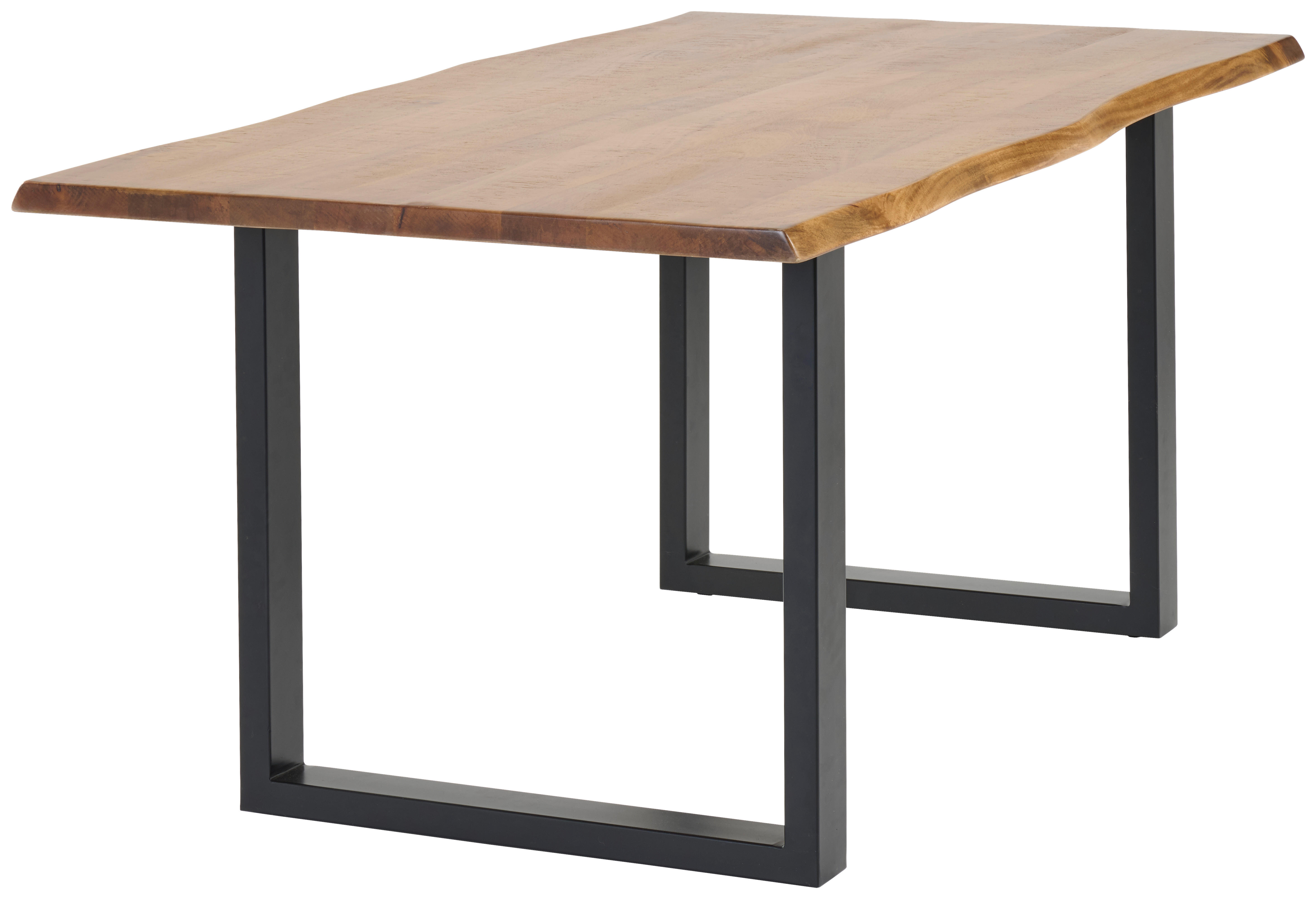 Esstisch Valencia natur schwarz B/T: ca. 180x90 cm Valencia - natur/schwarz (180,00/90,00cm)