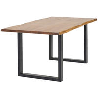 Esstisch Valencia natur schwarz B/T: ca. 180x90 cm Valencia - natur/schwarz (180,00/90,00cm)