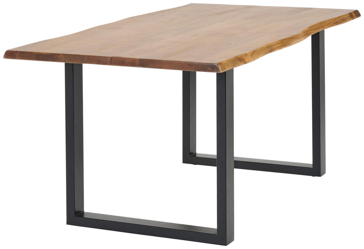 Esstisch Valencia natur schwarz B/T: ca. 180x90 cm Valencia - natur/schwarz (180,00/90,00cm)