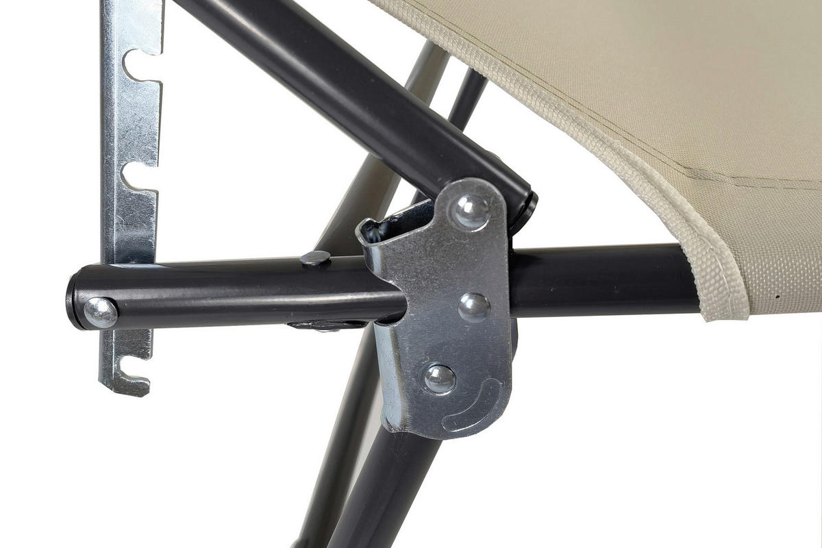 VCM Sonnenliege Bindox creme Textilene B/H/L: ca. 55x24x185 cm Bindox - creme (185,00/55,00/24,00cm) - VCM