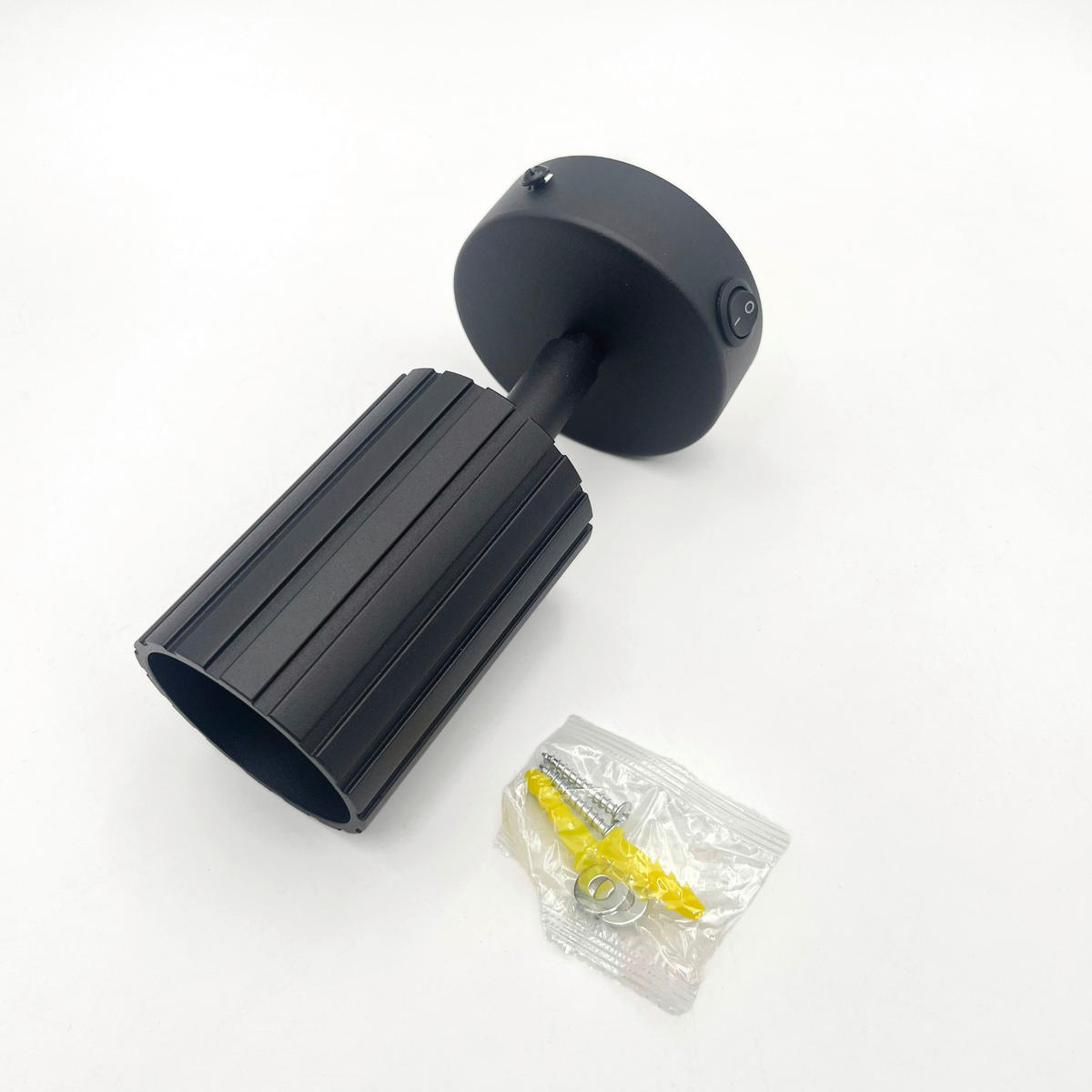 Lamkur Wandleuchte schwarz Stahl B/H/L: ca. 8x16x8 cm GU10 1 Brennstellen Prisma - schwarz (8,00/8,00/16,00cm) - Lamkur