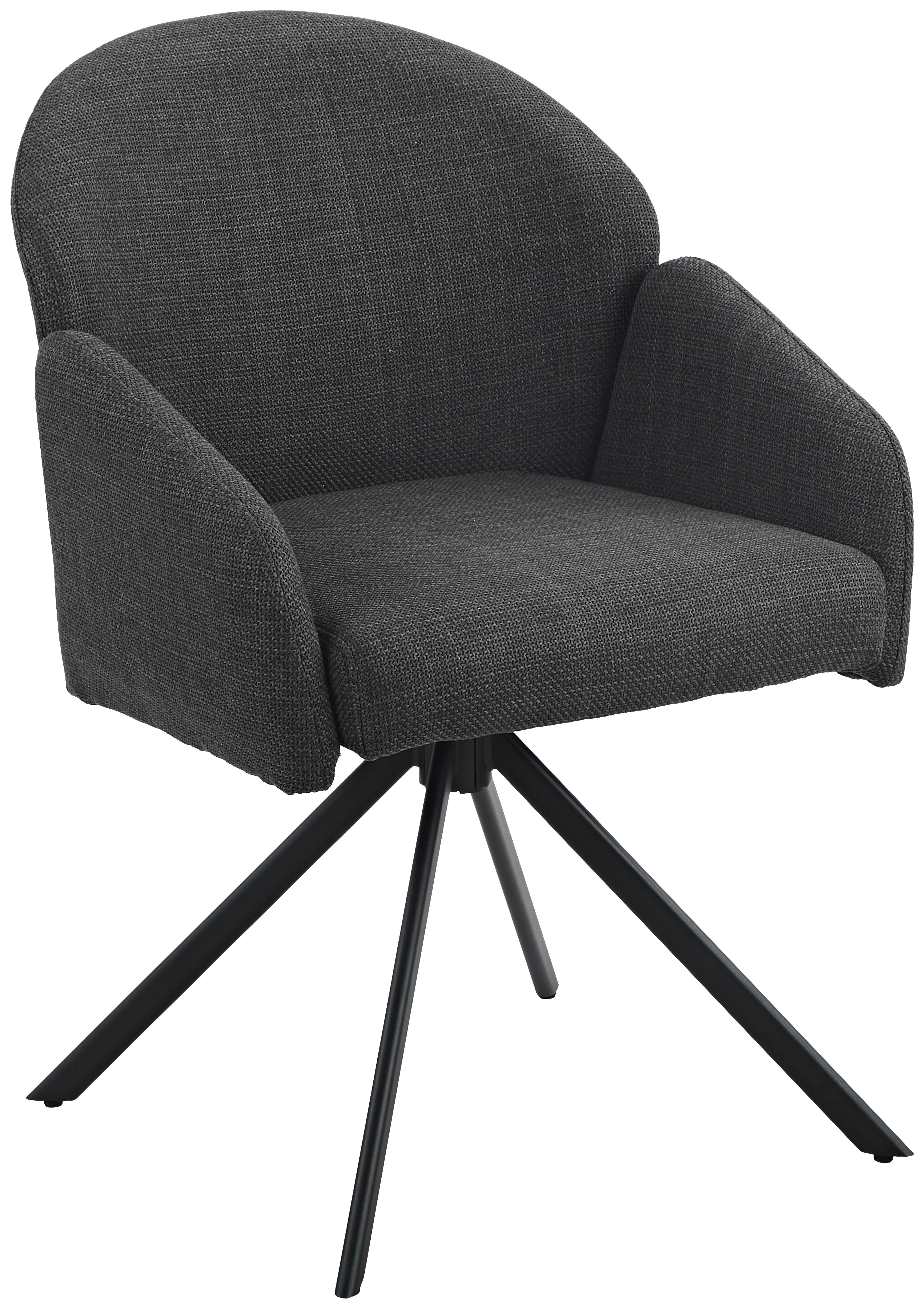 Drehstuhl Holly anthrazit Microfaser Webstoff B/H/T: ca. 57x84x61 cm Holly - anthrazit (57,00/84,00/61,00cm)