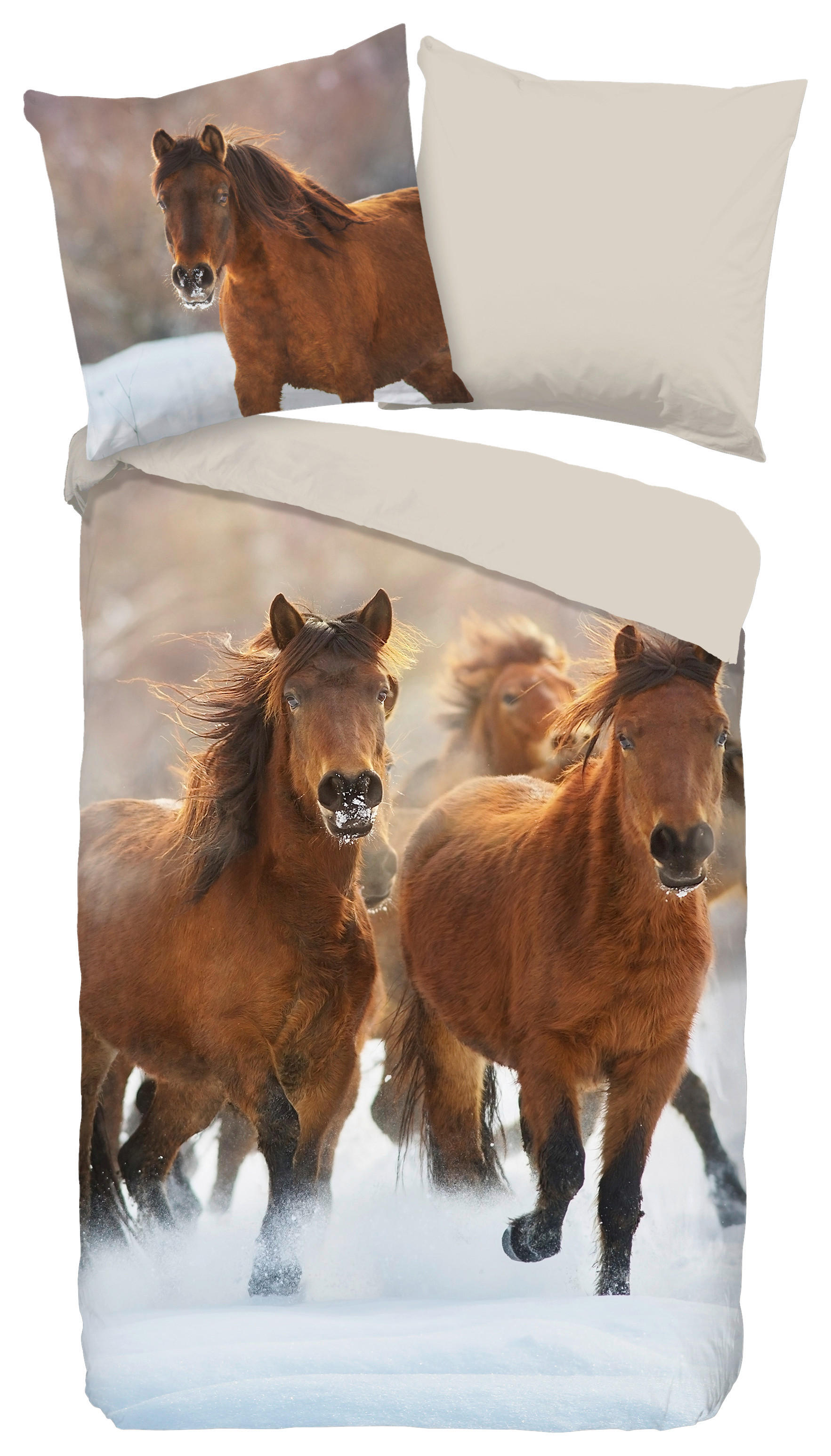 Bettwäsche Ponies Multi Baumwolle B/L: ca. 135x200 cm Ponies - Multi (135,00/200,00cm) - Good Morning