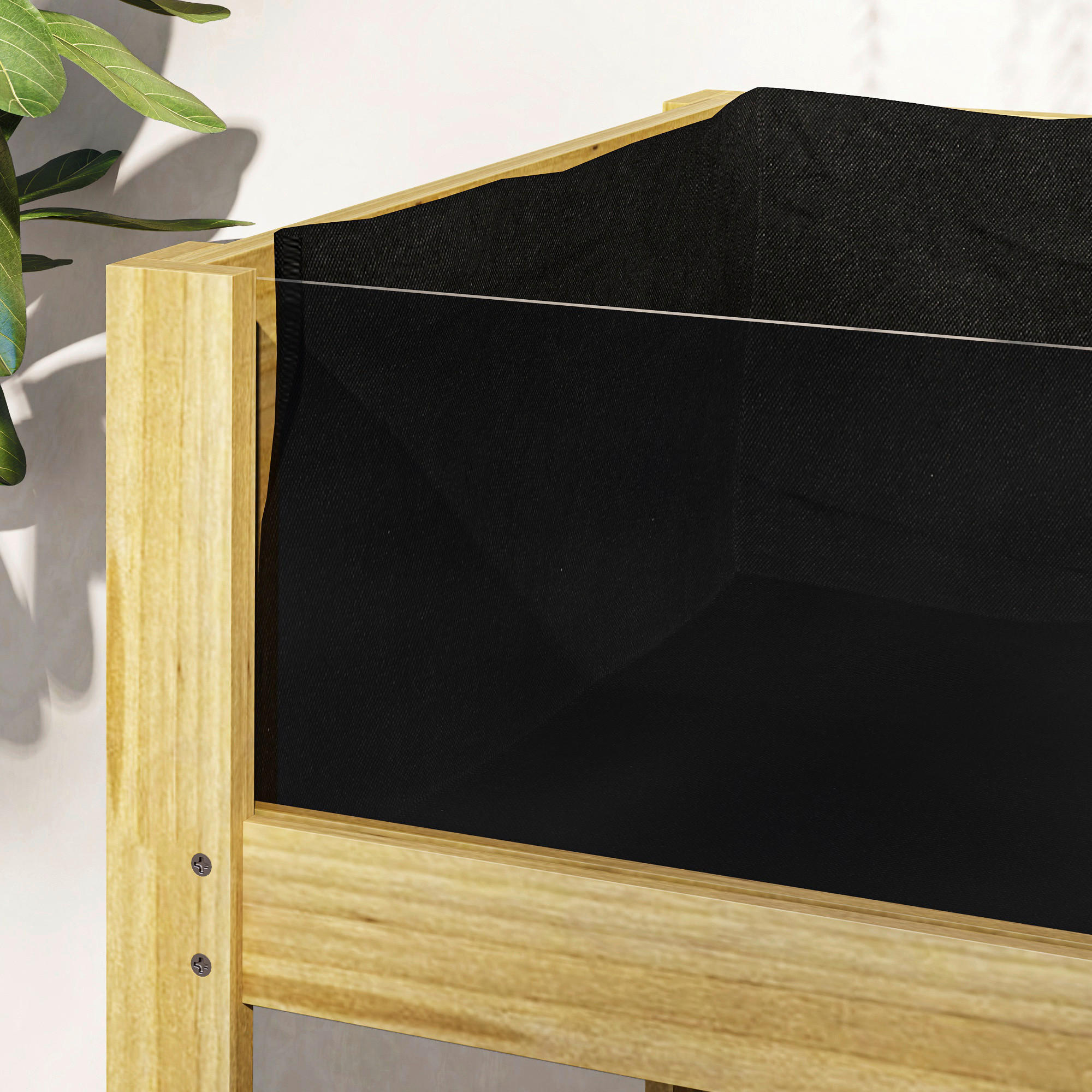 Outsunny Hochbeet natur Holz B/H/L: ca. 50x80x110 cm Hochbeet - natur (110,00/50,00/80,00cm) - Outsunny