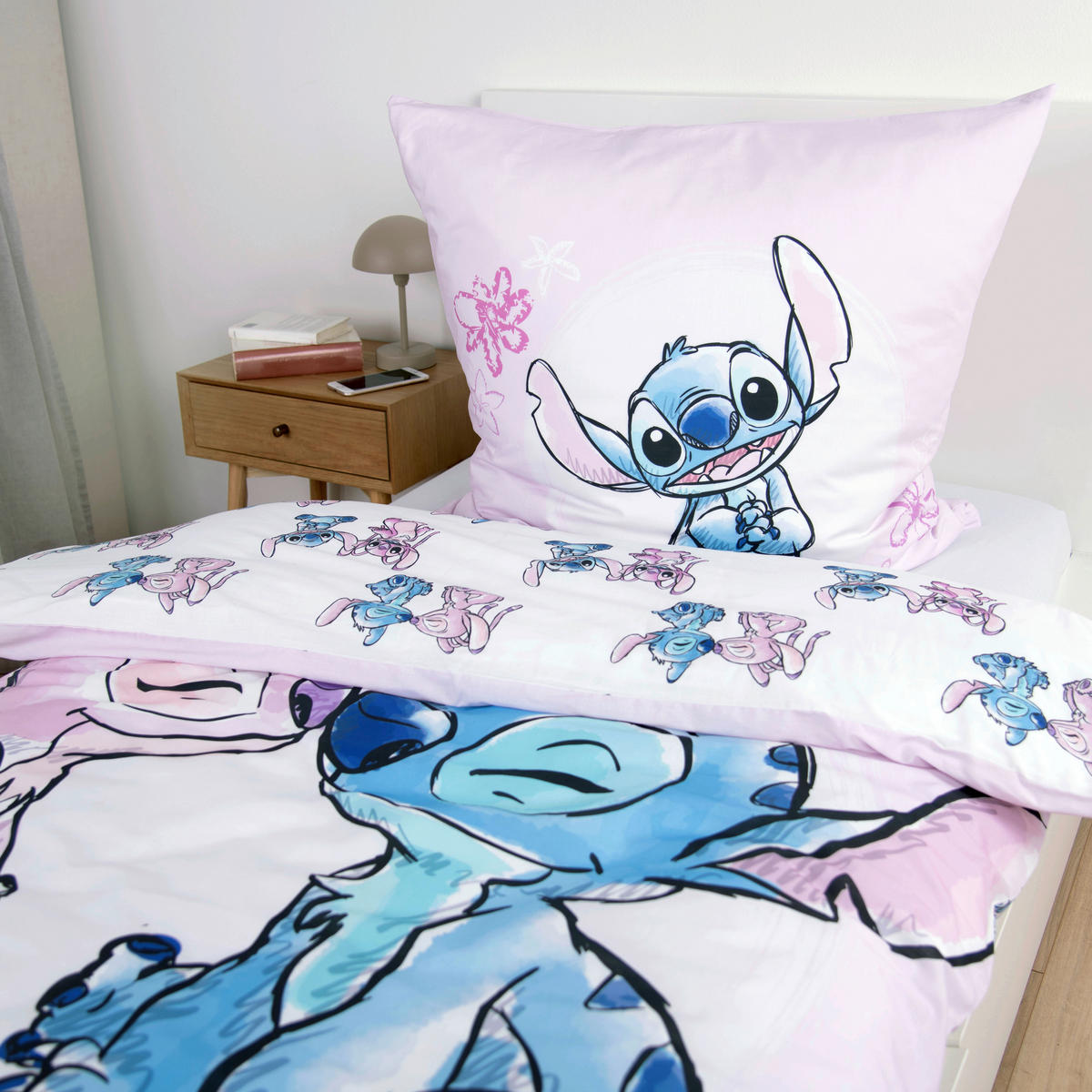 Bettwäsche Renforce Bettwäsche Disney Stitch Flanell - bunt - Disney