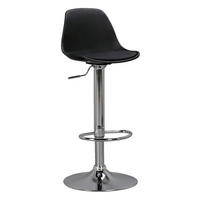 Barhocker schwarz Chrom Kunstleder Metall B/H/T: ca. 40x104x40 cm Barhocker - schwarz/Chrom (40,00/104,00/40,00cm) - Amstyle