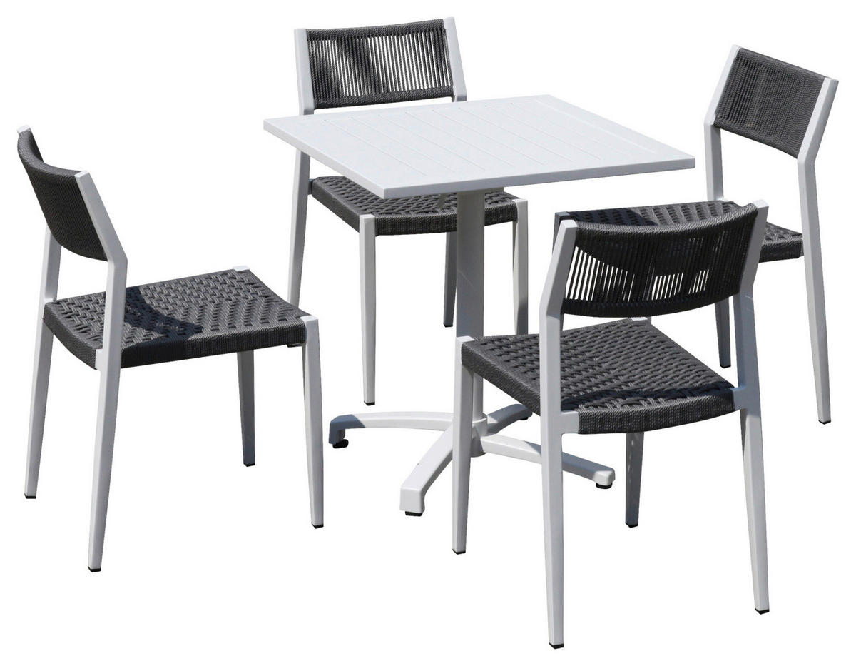 Grasekamp Terrassenset Sol anthrazit Aluminium B/H/L: ca. 170x88x170 cm Sol - anthrazit (170,00/170,00/88,00cm) - Grasekamp