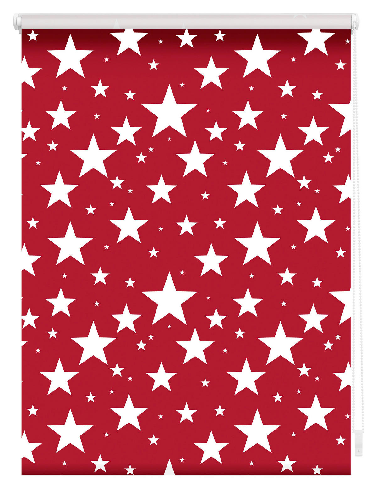 Verdunkelungsrollo Sterne rot B/L: ca. 100x150 cm Sterne - rot (100,00/150,00cm) - LICHTBLICK