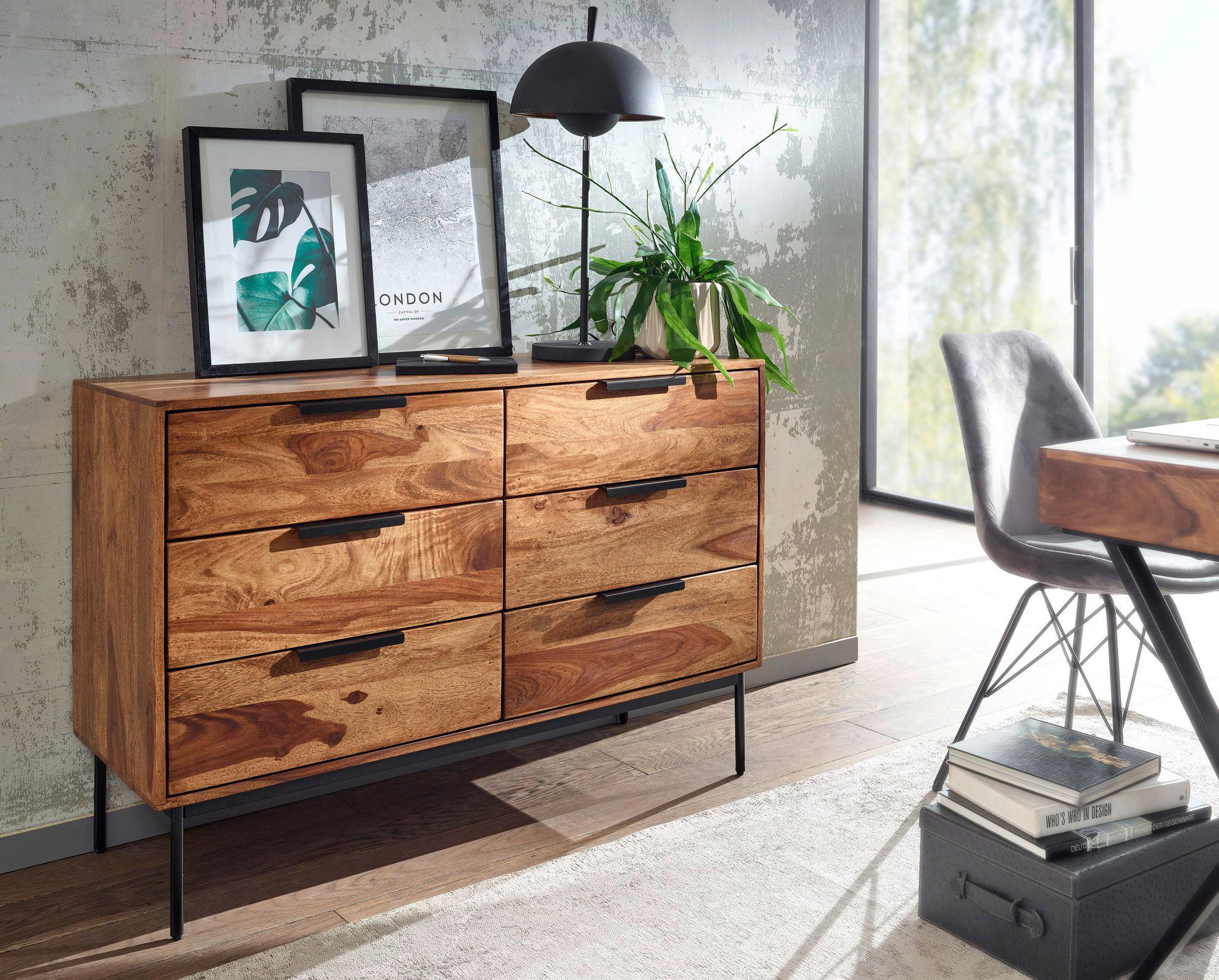 Thumbnail - Kommode rosenholz Nachbildung B/H/T: ca. 117x80x42 cm