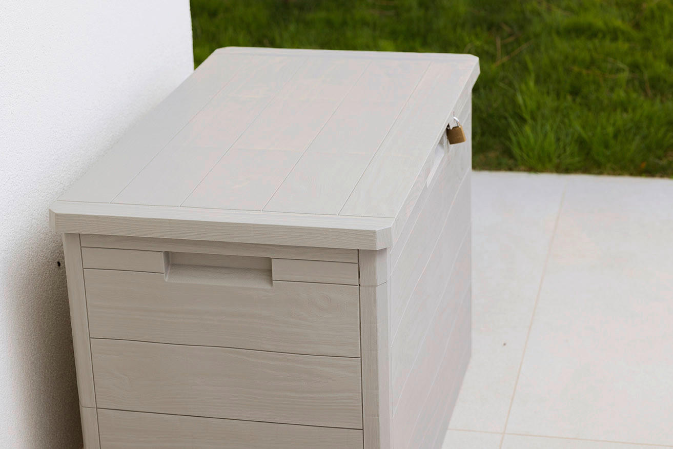 Toomax Aufbewahrungsbox Woodys grau Kunststoff B/H/L: ca. 52,7x44,5x77,5 cm Woodys - grau (77,50/52,70/44,50cm) - Toomax