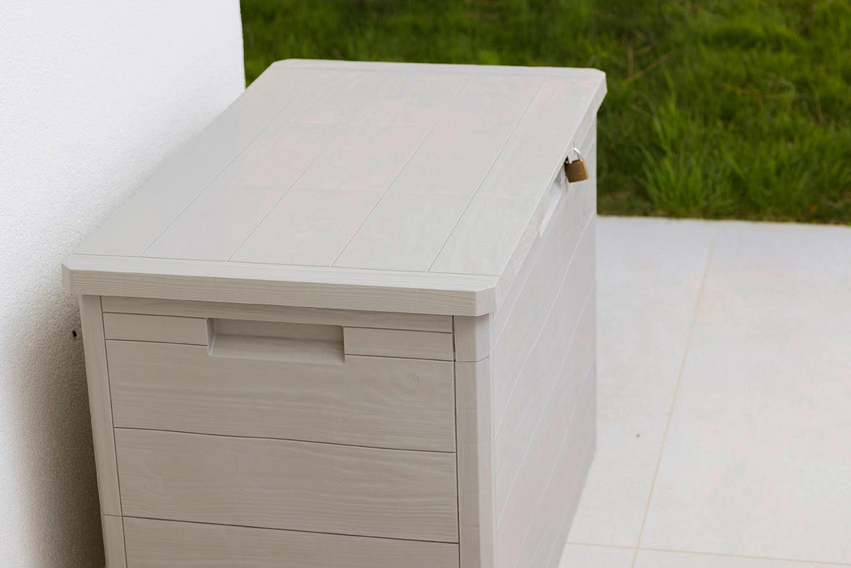 Toomax Aufbewahrungsbox Woodys grau Kunststoff B/H/L: ca. 52,7x44,5x77,5 cm Woodys - grau (77,50/52,70/44,50cm) - Toomax