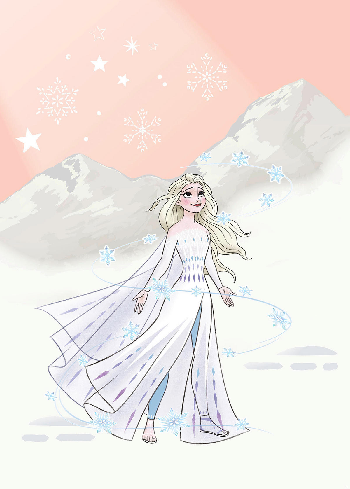 Komar Fototapete Frozen Winter Magic IADX4-041 Frozen weiß rosa B/H: ca.  200x280 cm ▷ online bei POCO kaufen