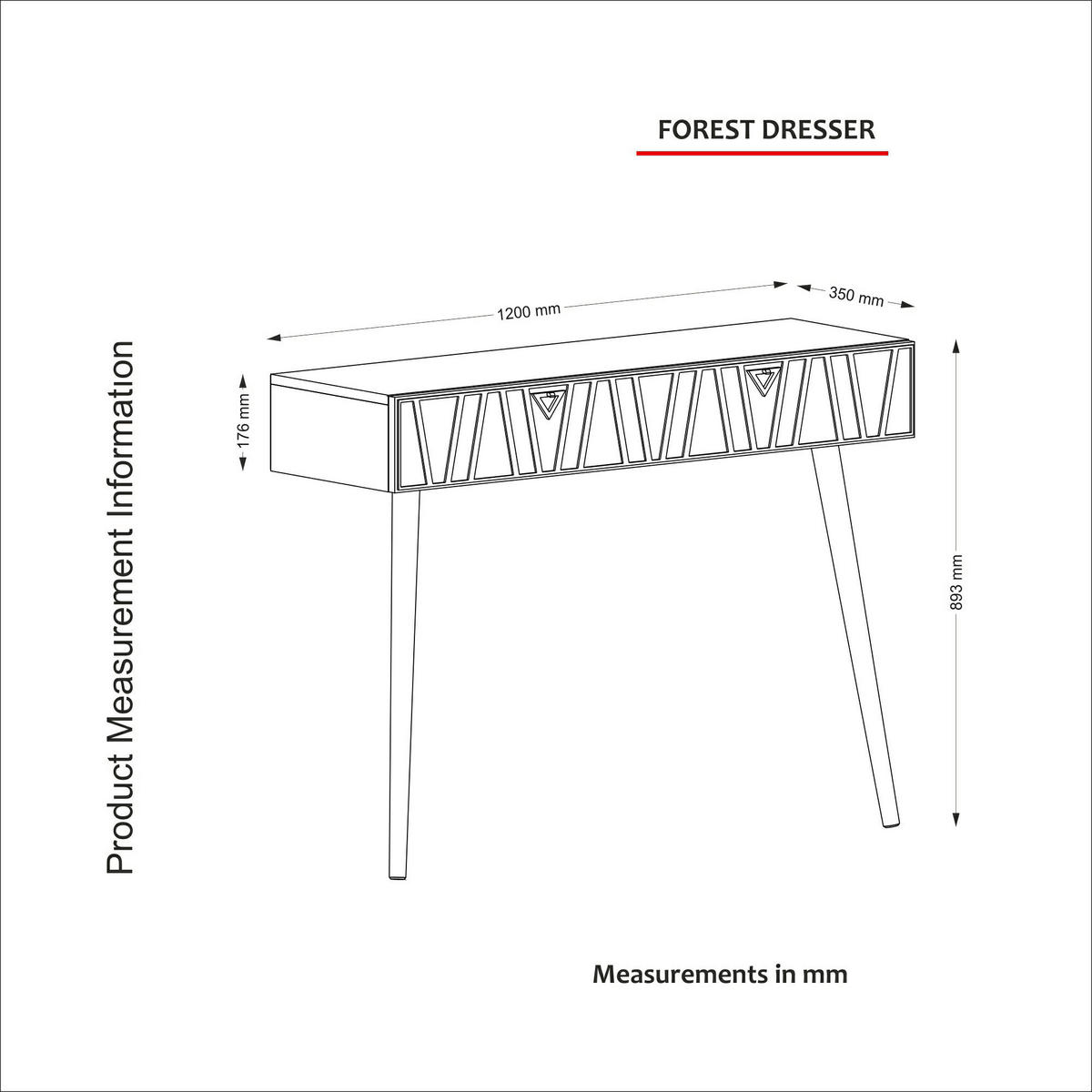 Konsolentisch Forest walnuss Nachbildung grün Spanplatte B/H/T: ca. 120x90x36 cm Forest - walnuss/grün (120,00/90,00/36,00cm) - moebel17