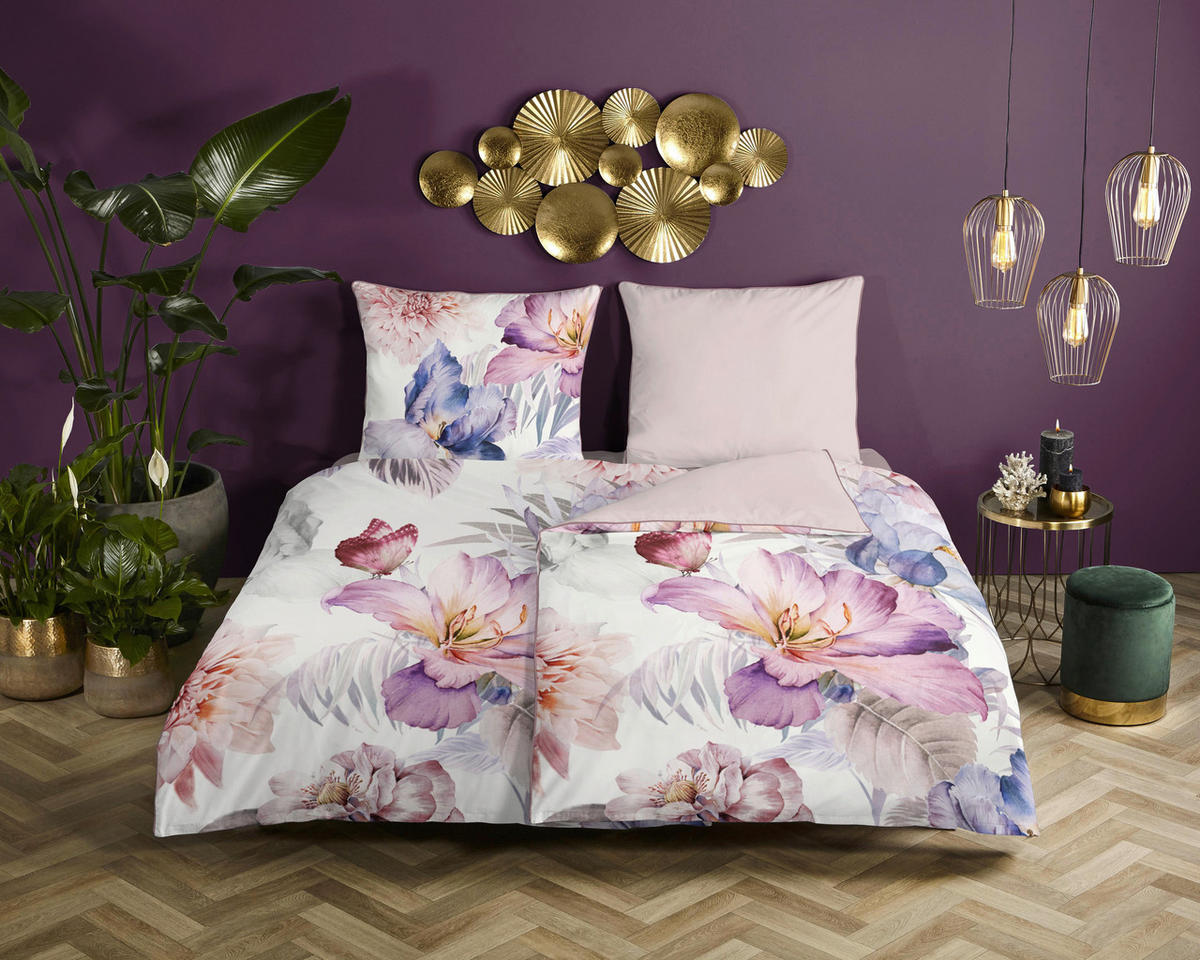 Baumwoll Bettwäsche Caen Satin Caen - Multi (135,00/200,00cm) - Descanso