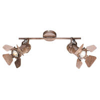 GLOBO Spot 54650-2 rostfarbig Metall B/H/L: ca. 16x27x54 cm GU10 2 Brennstellen Spot_2flg.Egon - rostfarbig (54,00/16,00/27,00cm) - GLOBO