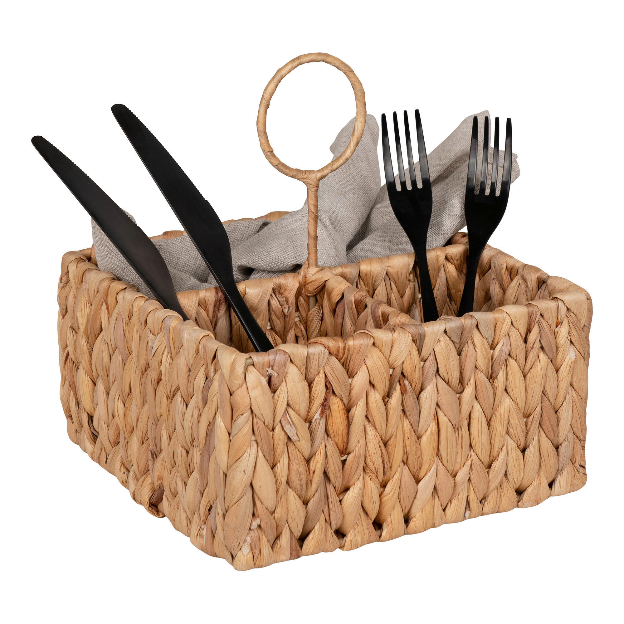 Aufbewahrungskorb Pleiku natur Wasserhyazinthe B/H/L: ca. 20x22x20 cm Pleiku - natur (20,00/20,00/22,00cm)