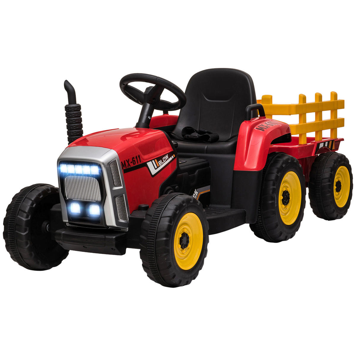 HOMCOM Kinderauto rot B/H/L: ca. 50x136,5x52,5 cm Kinderfahrzeuge - rot (52,50/50,00/136,50cm) - HOMCOM