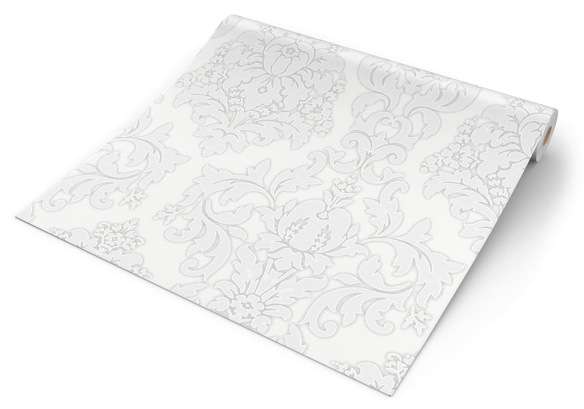 UGEPA Vinyltapete Ornament Silbergrau B/L: ca. 53x1005 cm Vinyltapete_E91200 - Silbergrau (53,00/1005,00cm) - UGEPA