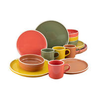 CreaTable Kombiservice INDIAN SUMMER multicolor Steingut 16 tlg. INDIAN SUMMER - multicolor - CreaTable