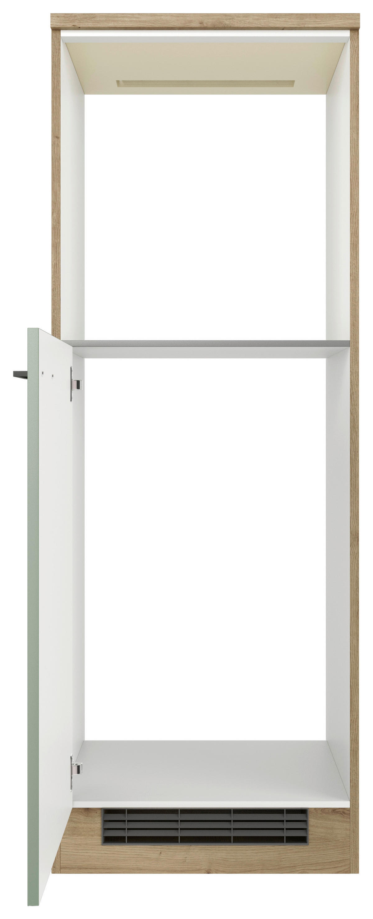 Kühlumbauschrank Cara grün B/H/T: ca. 60x168,5x60 cm Cara - Eiche/schwarz (60,00/168,50/60,00cm) - Flex-Well