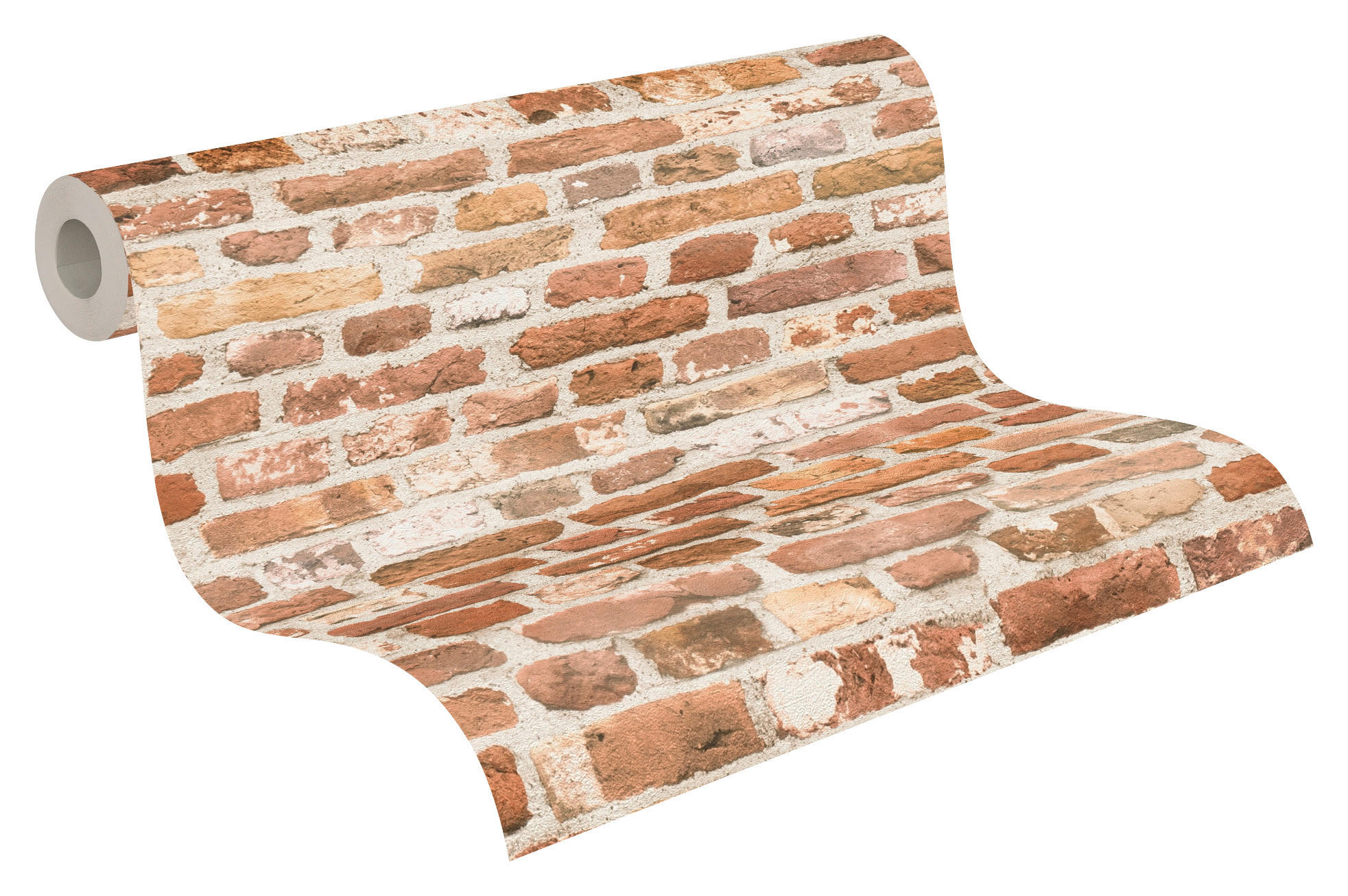 A.S.Creation Vliestapete weiß orange B/H/D: ca. 53x1005x8,8 cm Vliestapete - orange/weiß (8,80/1005,00cm) - A.S.Creation