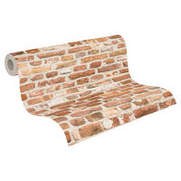 A.S.Creation Vliestapete weiß orange B/H/D: ca. 53x1005x8,8 cm Vliestapete - orange/weiß (8,80/1005,00cm) - A.S.Creation